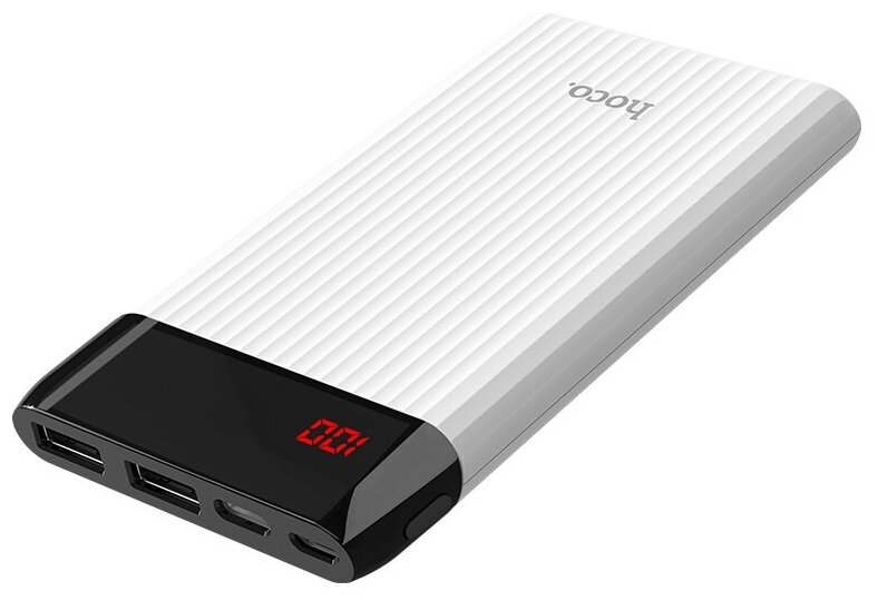 Портативный аккумулятор Hoco J28 Shock power 10000 mAh, белый