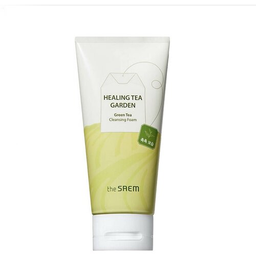 Увлажняющая пенка с экстрактом зеленого чая The Saem Healing Tea Garden Green Tea Cleansing Foam 150мл пенка для лица с экстрактом зеленого чая healing tea garden green tea cleansing foam пенка 150мл