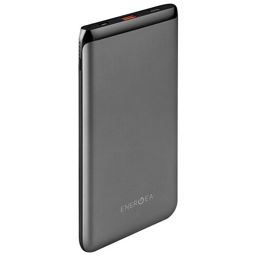 Внешний аккумулятор EnergEA 10000mAh Li-Pol, USB-C PD + USB QC3.0, Gunmetal