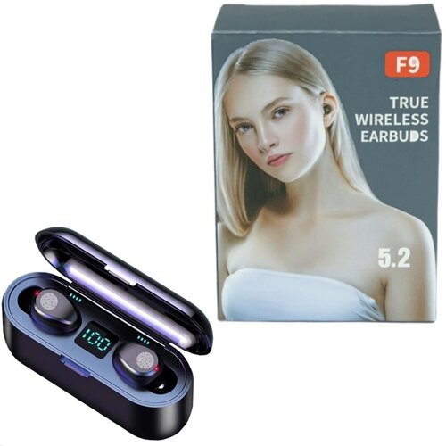 Беспроводные блютуз наушники TWS, True Wireless Earbuds BTH-F9 v5.2