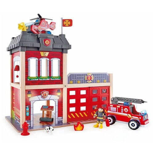 Hape Пожарная станция E3023, красный/серый/бежевый