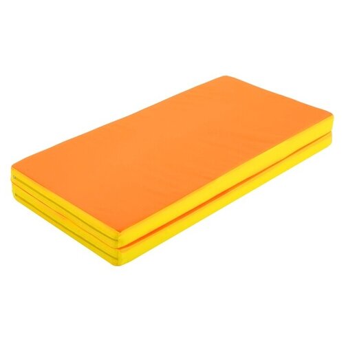 фото Мат onlitop 100*100*6 см, 1 сложение, oxford, желтый- оранжевый