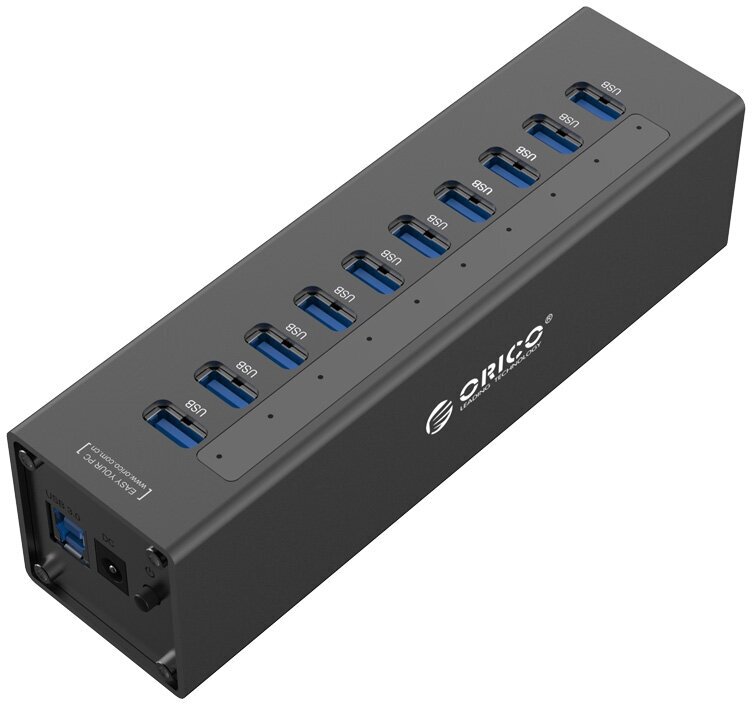 USB-концентратор Orico A3H10-BK 10xUSB-A 3.0 черный (ORICO-A3H10-BK)