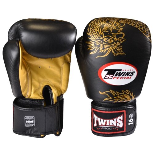 Боксерские перчатки Twins Special FBGV-6G Boxing gloves (Black) 14 унций