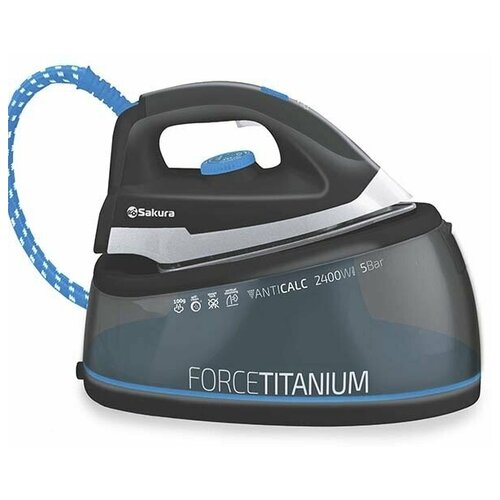 Утюг с парогенератором 2400Вт керамическая подошва SAKURA SA-3064CBL 691600₽