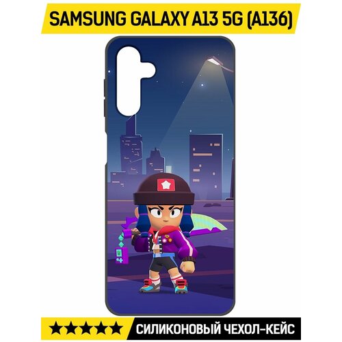 Чехол-накладка Krutoff Soft Case Brawl Stars - Героиня Биби для Samsung Galaxy A13 5G (A136) черный чехол накладка krutoff soft case brawl stars фрэнк для samsung galaxy a13 5g a136 черный