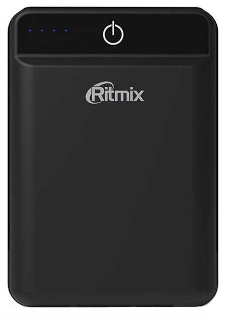 Внешний АКБ 10000 mAh 2xUSB 5В 2,1А, Li-ion, индикатор заряда, RITMIX RPB-10003L, чёрный