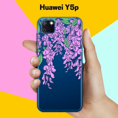 Силиконовый чехол Цветы фиолетовые на Huawei Y5p