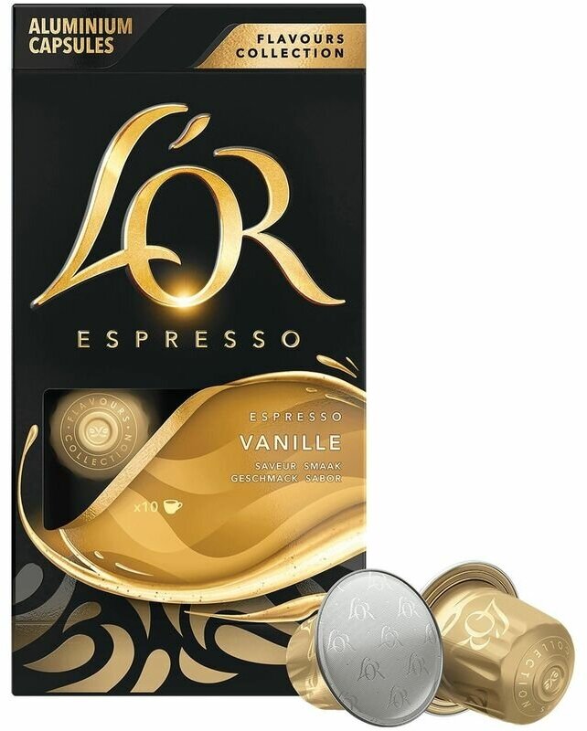 Кофе в капсулах Lor Espresso Ваниль натуральный жареный молотый с ароматом ванили, 10x5.2г