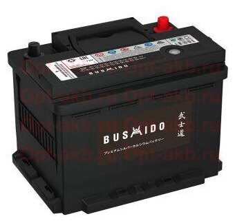 Аккумулятор автомобильный BUSHIDO SJ62 62.0 Ah 540 A ПП 242x175x190