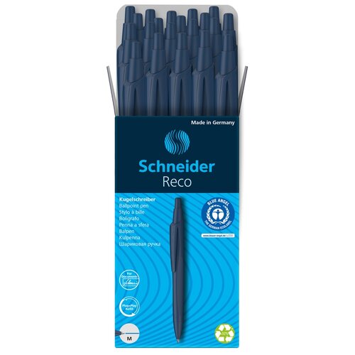 фото Schneider набор шариковых ручек reco, 1 мм, 20 шт, синий цвет чернил