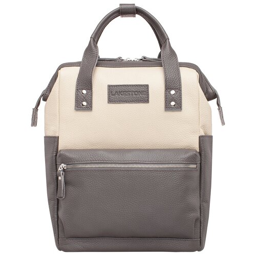 Рюкзак планшет LAKESTONE, фактура зернистая, серый кожаный рюкзак серого цвета lakestone neish dark grey