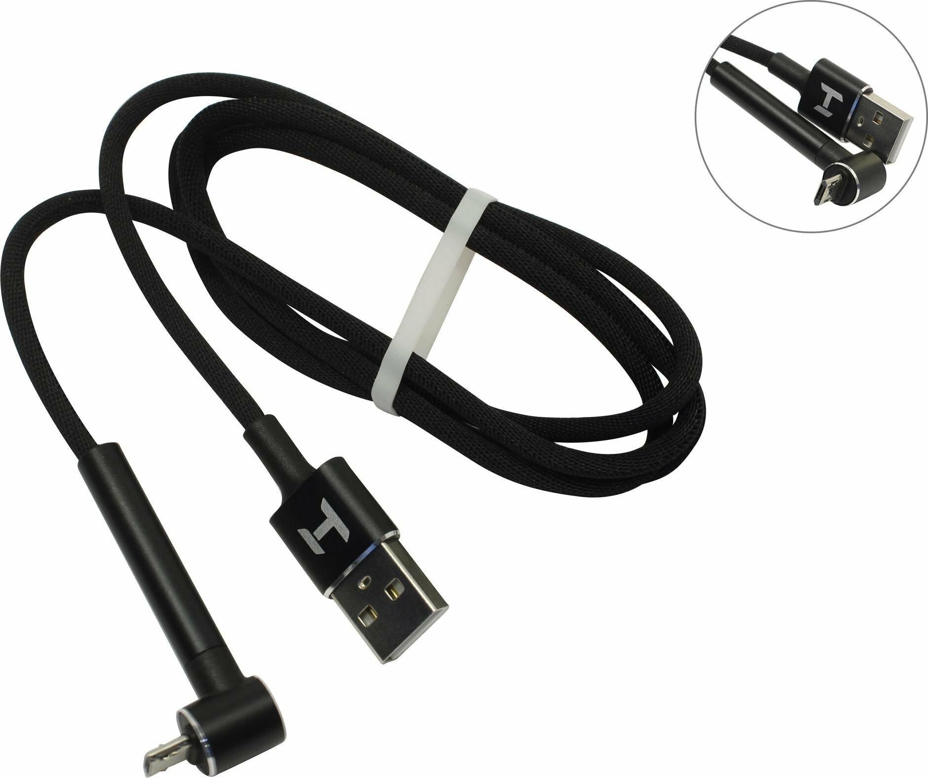 Кабель HARPER , USB A(m), micro USB B (m), 1м, черный - фото №6