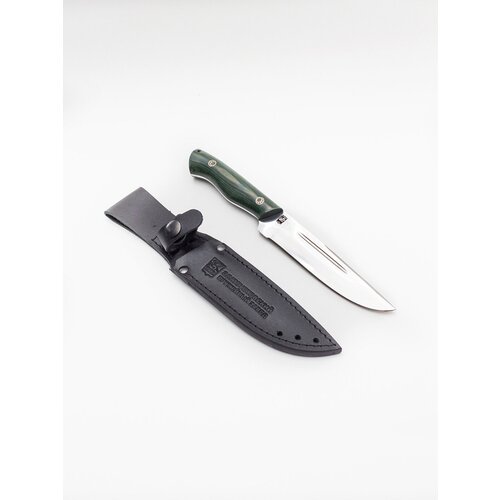 Нож Цельнометаллический Бекас (сталь 95x18, микарта желто - зеленая)