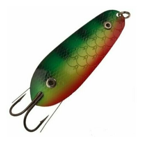 фото Kuusamo, блесна rasanen, 70/10, незацепляйка, bl/gr/fye/fr-s, uv