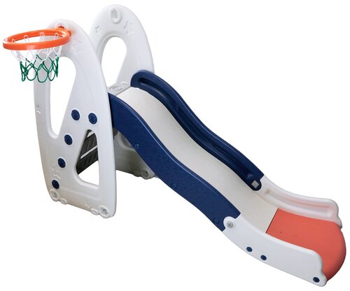 Пластиковая горка с баскетбольным кольцом Kampfer Fast Wave (белый/синий)
