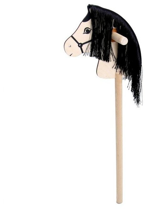 Игрушка "Лошадка на палке" с волосами, длина: 80 см