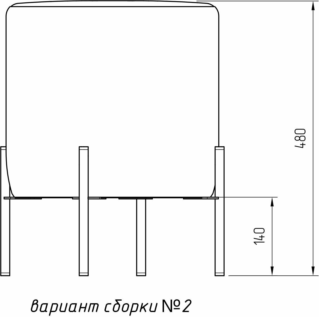 Пуф GENESIS HOME, коллекция Napoli LIGHT, размер L (37*37*43), пепельный, на металлических ножках - фотография № 12