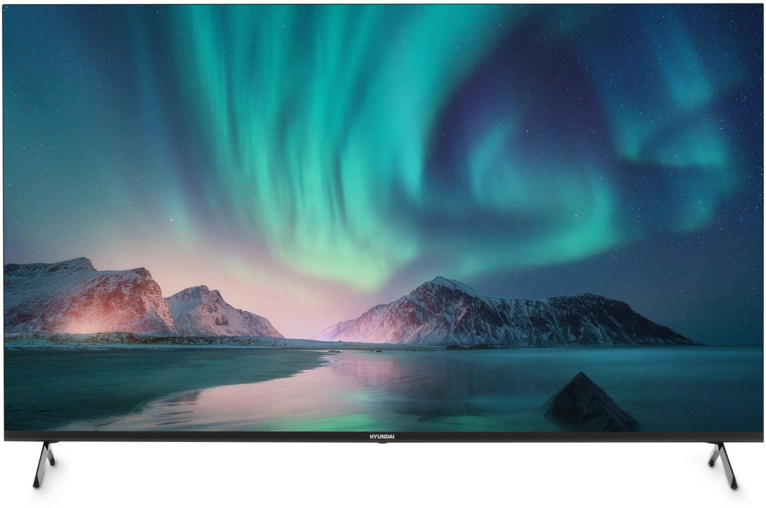 HYUNDAI Телевизор LED Hyundai 50" H-LED50BU7006 Android TV Frameless Metal черный 4K Ultra HD 60Hz DVB-T2 DVB-C DVB-S DVB-S2 USB WiFi Smart TV H-LED50BU7006
