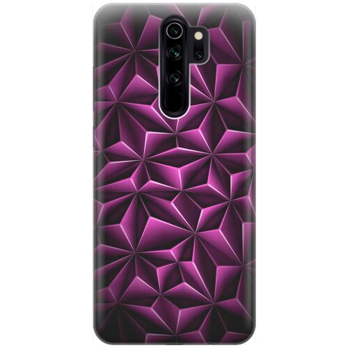 фото Re:pa накладка transparent для xiaomi redmi note 8 pro с принтом "лиловый узор"
