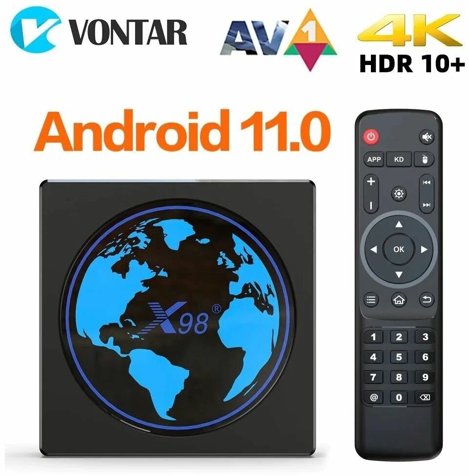 X98 mini 2ГБ+16 ГБ SUPER приставка на процессоре Amlogic S905X4 + ROOT + Android 11 SMART TV