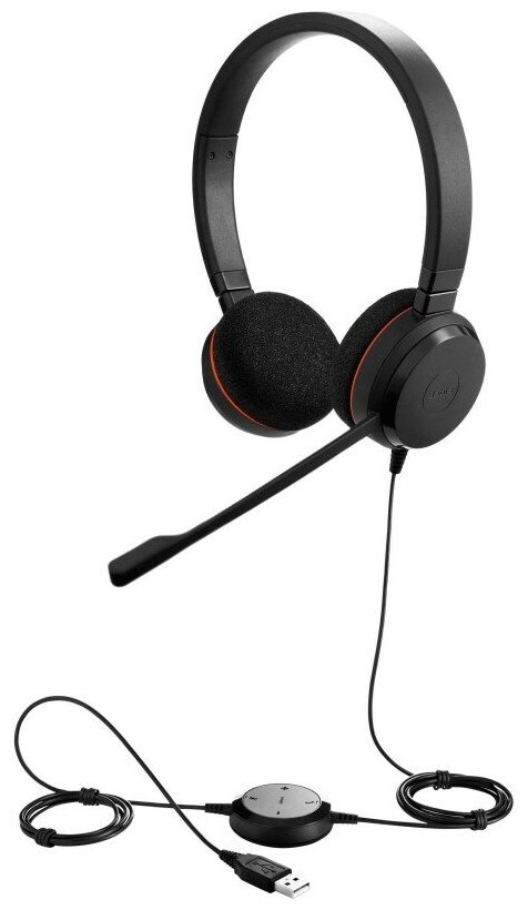 Проводные наушники Jabra Evolve 20 SE Stereo UC, черный