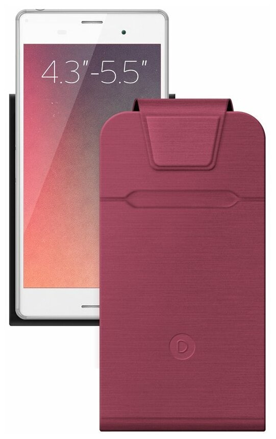 Чехол для смартфонов Flip Fold M 4.3''-5.5'', красный, Deppa