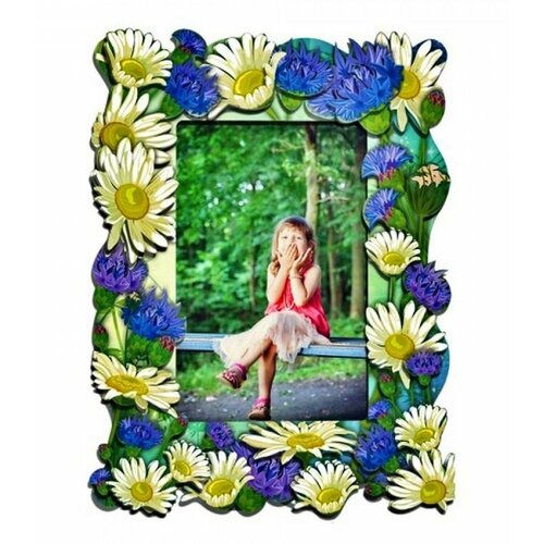 Набор для творчества Vizzle Photo Frame, Фоторамка Полевые цветы 17,5х21 см, 32 детали (ФРН0007)