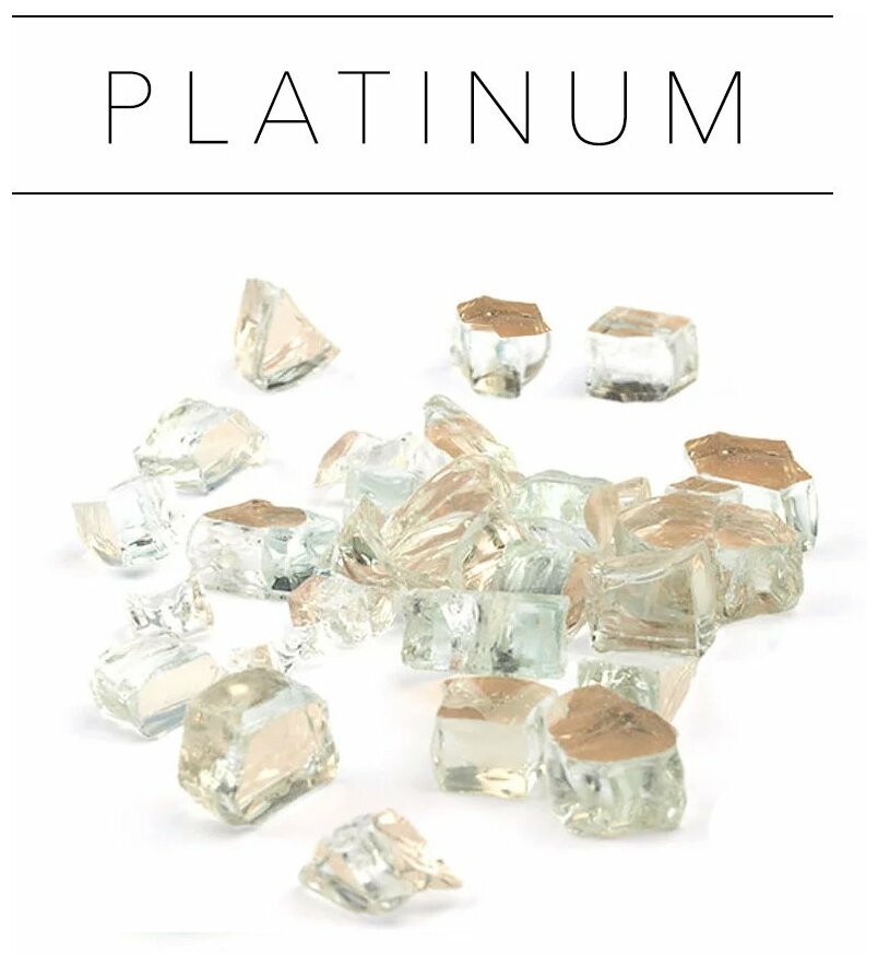 Стеклянная крошка Premium Platinum, 500г