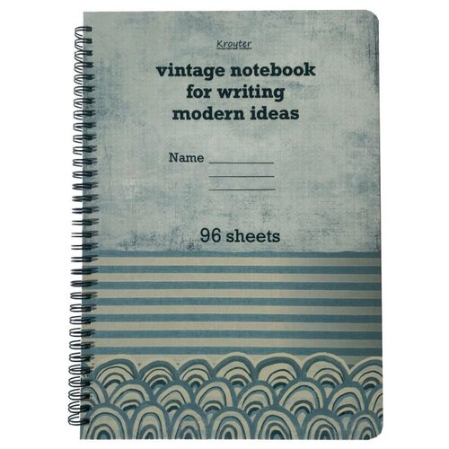 Бизнес-тетрадь Kroyter А4,96л,206х295, кл, скр, обл. карт, Офис,64584.