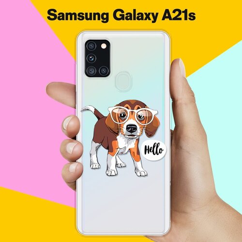 Силиконовый чехол Hello Бигль на Samsung Galaxy A21s силиконовый чехол hello бигль на samsung galaxy note 20