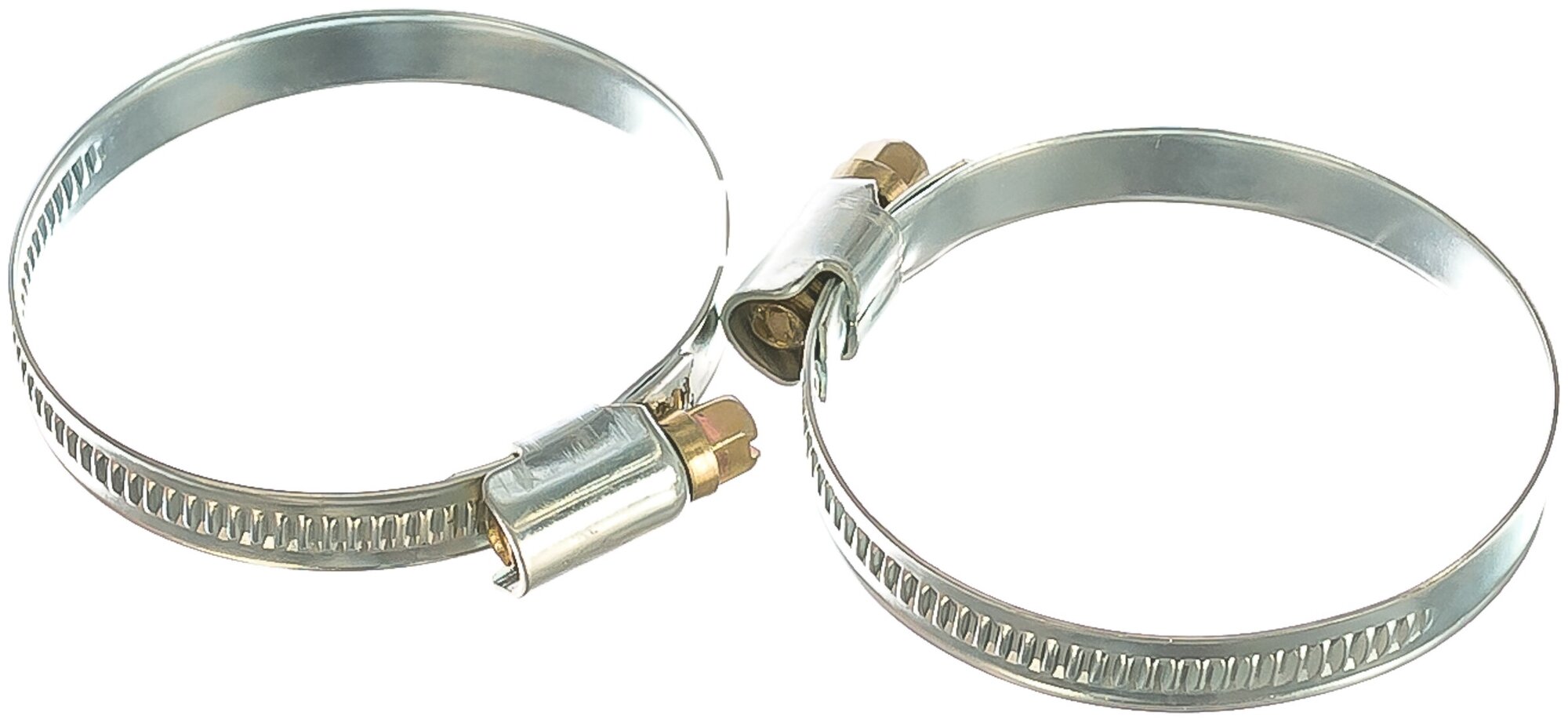 Хомуты металлические Сибртех стандартное болтовое крепление 40-60 мм ширина 9 мм, 2 шт 47661