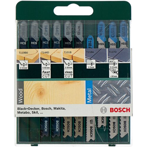 Пилки для лобзика BOSCH Set T-XB 2609256746, 10 предметов