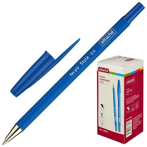 Ручка шариковая Attache Style синяя (толщина линии 0.5 мм) 10 шт jinhao высококачественные стержни для шариковой ручки 0 5 мм вариант черных и синих чернил