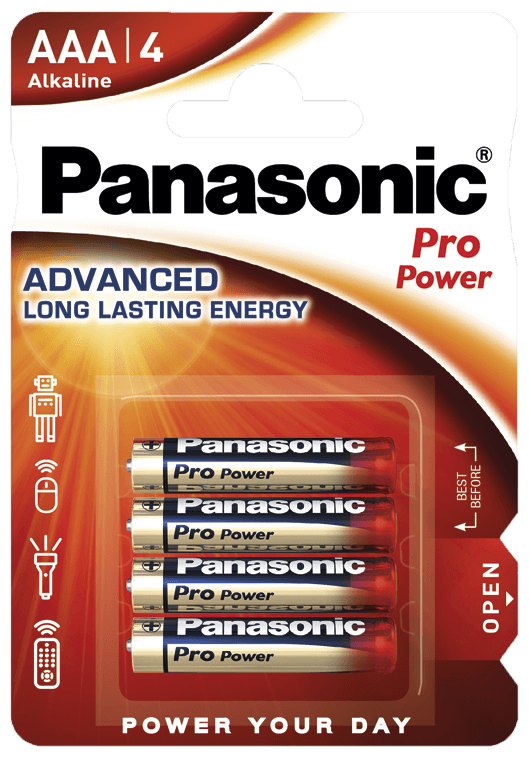 Батарейка Panasonic Pro Power AAA/LR03, в упаковке: 4 шт.