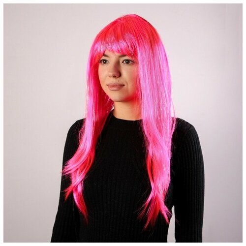 Карнавальный парик «Блеск», цвет розовый парик карнавальный ежик цвет сиреневый с белым