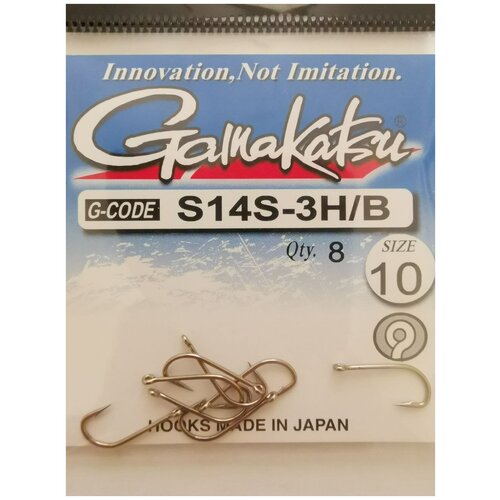 фото Крючок gamakatsu hook s14s-3h/b №10