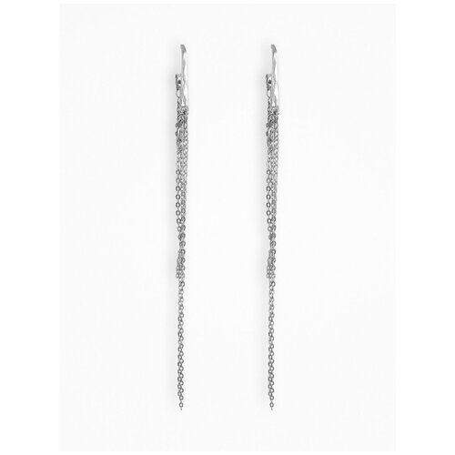 Серьги цепочки O-Sh, серебряный