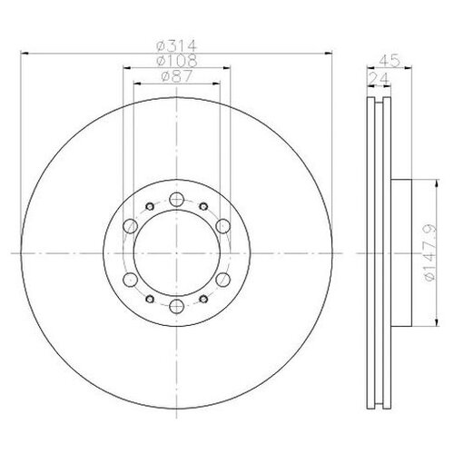 фото Тормозной диск textar 92144803 для mitsubishi l 200, pajero sport i; peugeot 406