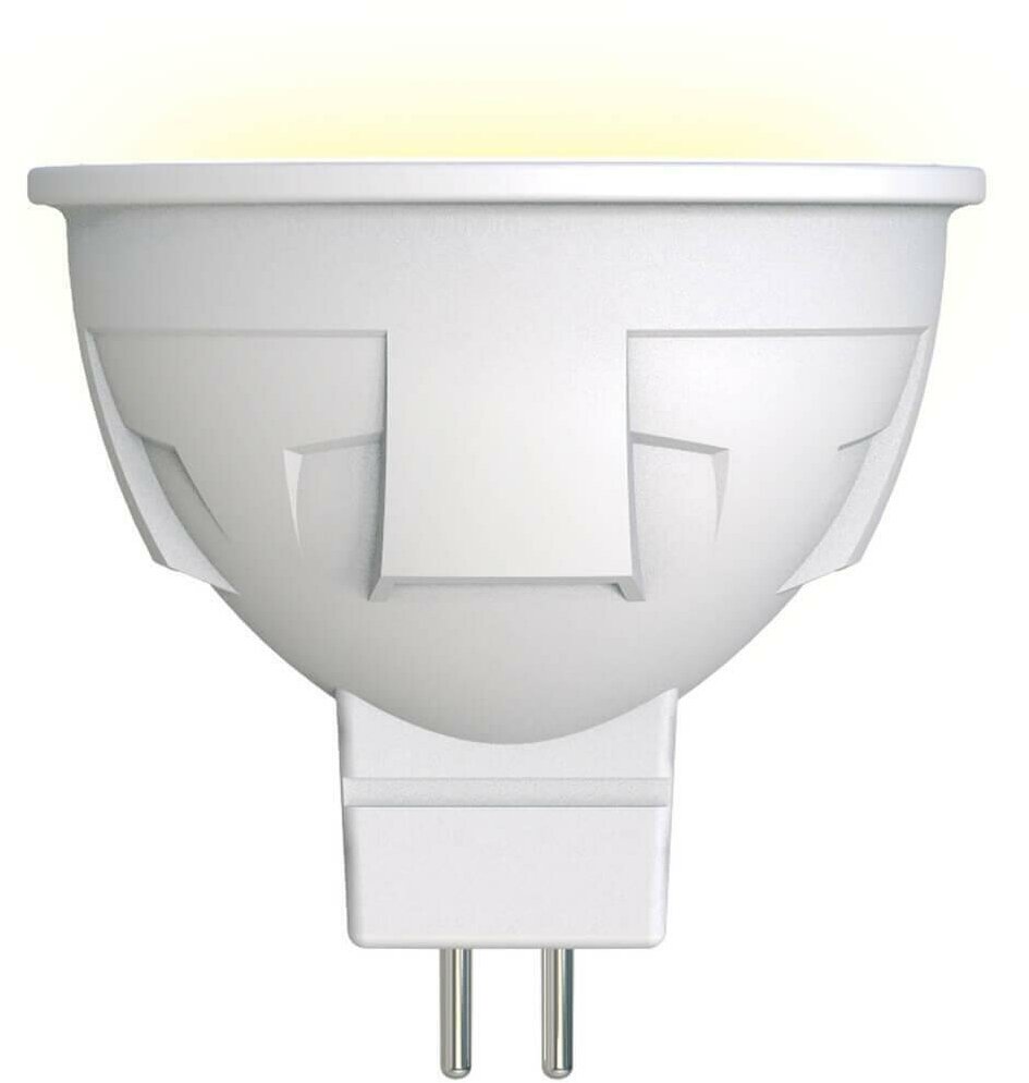 Uniel Лампа светодиодная теплый свет Яркая MR16 6W 3000K матовая LED-JCDR 6W/WW/GU5.3/FR - фотография № 7