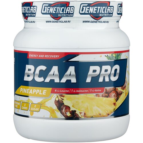 Аминокислота Geneticlab Nutrition BCAA Pro, ананас, 500 гр. geneticlab nutrition bcaa pro 4 1 1 250г ананас