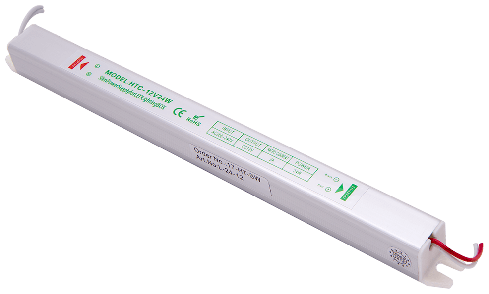 Блок питания для светодиодов 220/12V 24W, IP20 сверхтонкий SWGroup - фото №1