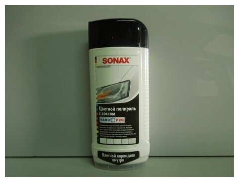 Воск для автомобиля SONAX цветной полироль с воском (белый)