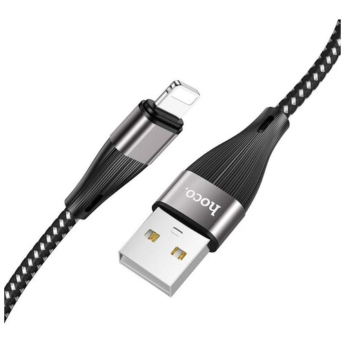 USB дата кабель Lightning, HOCO, X57, черный дата кабель belkin caa002bt1mwh usb a lightning 1м плетеный white