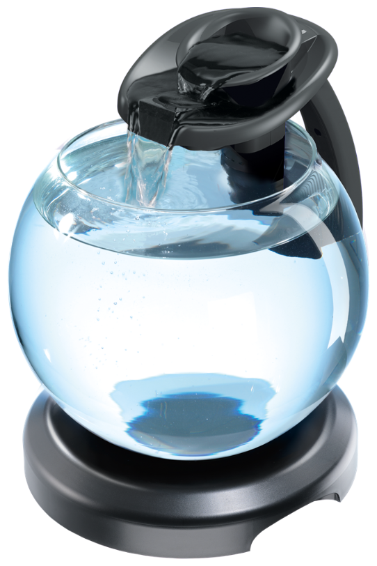 Аквариум Tetra Duo Waterfall Globe круглый, черный (6.8 л)