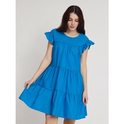 фото Платье zolla, повседневное, мини, карманы, размер m, голубой