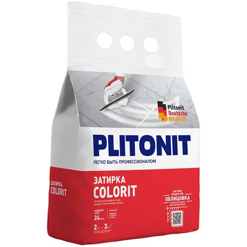 Затирка Plitonit Colorit, мокрый асфальт, 2 кг
