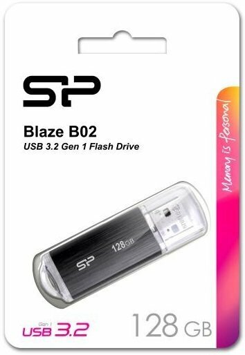 Флешка Silicon Power Blaze B02 128 ГБ USB 3.1 черный
