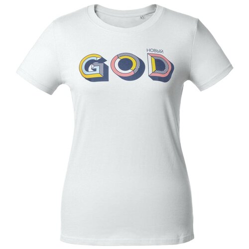 фото Футболка женская «новый god», белая, размер s coolcolor
