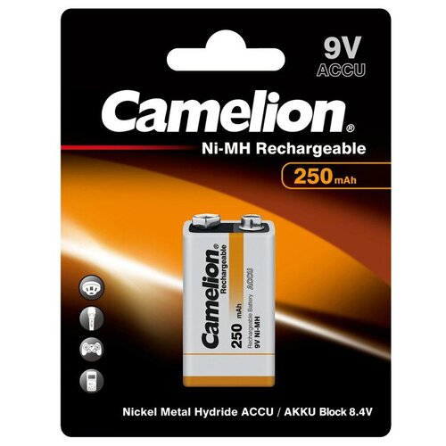 зарядник sigma для фар ni mh или ni cd 00344 Аккумулятор Ni-Mh 250 мА·ч 9 В Camelion NH-9V250, в упаковке: 1 шт.